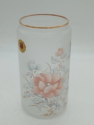 Vaso vintage in vetro satinato 20 cm