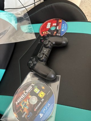Mando PS4 y 2 Juegos (Minecraft, RDR2)