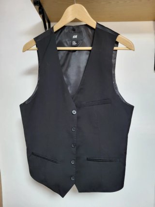 2 Chalecos de traje H&M negros talla M