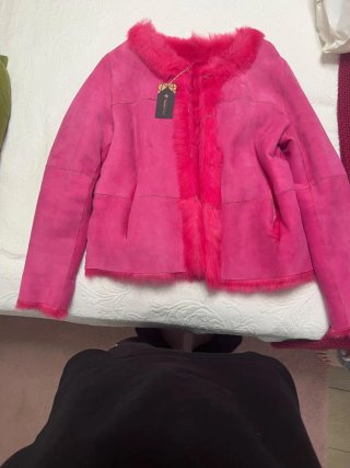 Chaqueta de Piel Rosa Atelier Pell