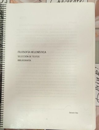 Filosofia helenistica e Historia de la filosofía