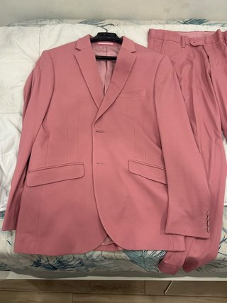 Traje de dos piezas rosa lino clemente