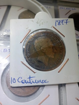 Moneda 10 Céntimos Alfonso XII 1877