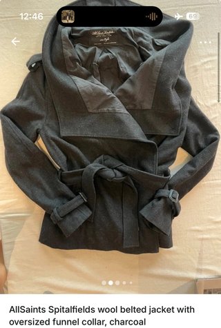 Chaqueta AllSaints de Lana con Cinturón