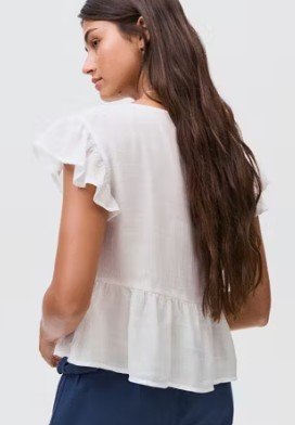 Blusa con volantes Mango