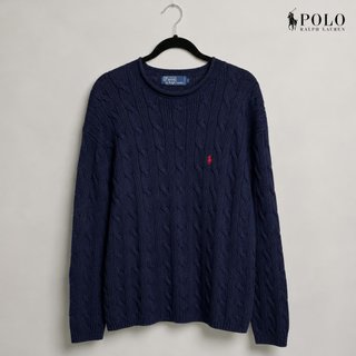 Jersey Ralph Lauren Trenzado Azul Talla M