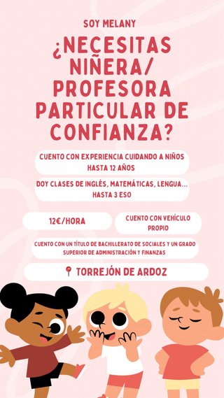 Niñera/ Profesora particular