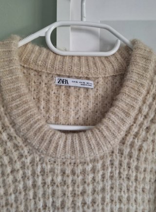 Jersey de punto Zara beige