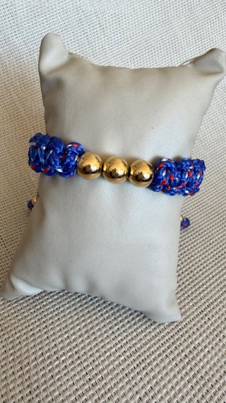 Pulsera Tejida Ajustable con Balines