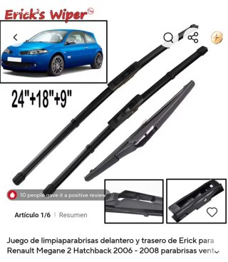 Limpiaparabrisas Renault Megane II