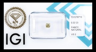 Diamante Naturale IGI 0.32ct VS2 Fancy Intense