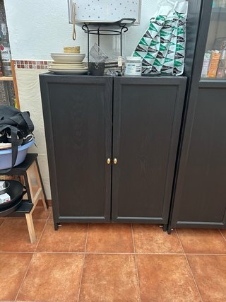 Zapatero o Librería Negra con puertas Oxberg