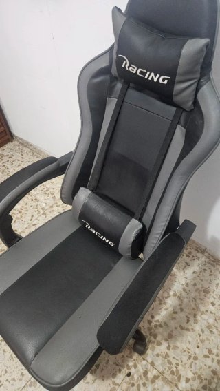 Silla Gaming Racing Negra y Gris