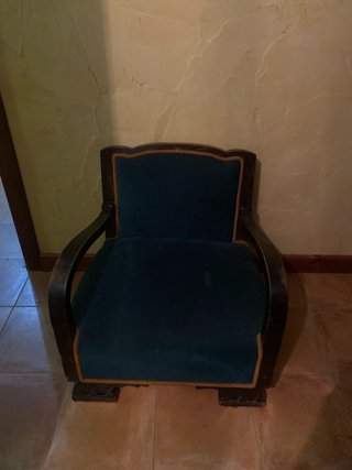 2 Sillones de Terciopelo Verde
