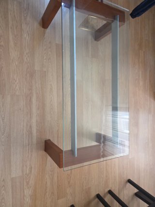 Mesa de Centro de Cristal y Madera