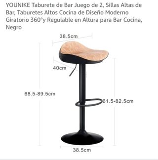 Set di 2 Sgabelli da Bar YOUNIKE