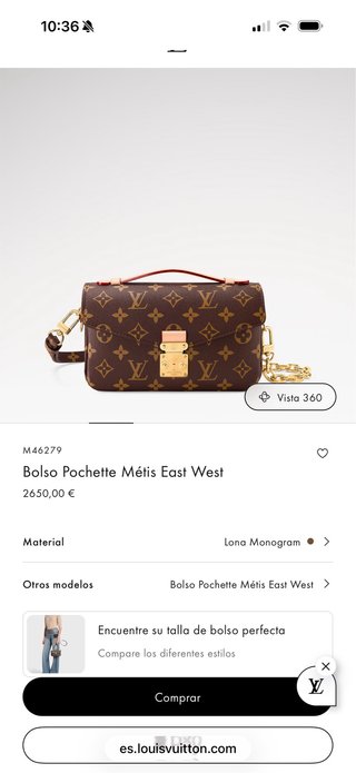 Bolso Louis Vuitton Pochette Métis East West