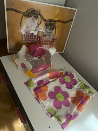 Lámpara, Cuadro y Cortina Infantil
