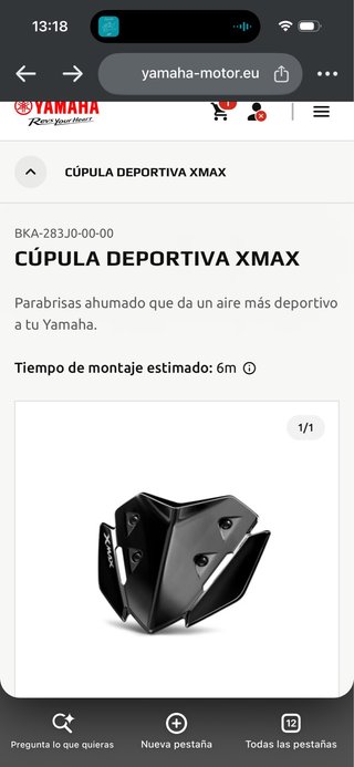 Cúpula Deportiva Yamaha XMAX