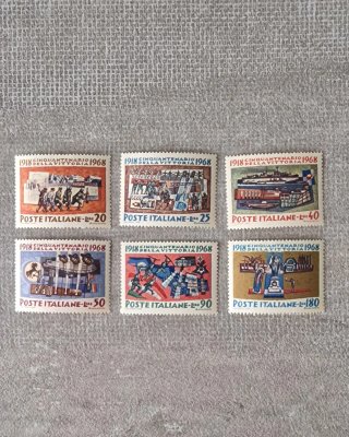 Serie 6 Francobolli Cinquantenario Vittoria 1968