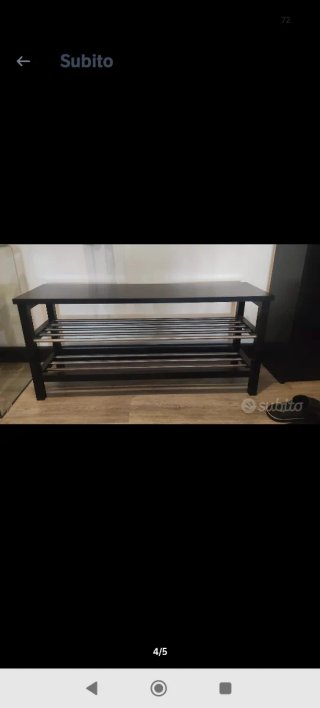 Panca scarpiera IKEA Tjusig nera