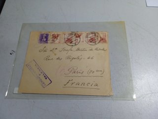 Carta antigua Valencia a París con Censura