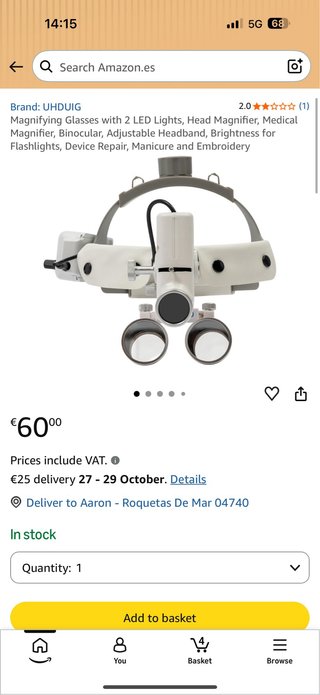 Gafas de Lupa con Luz LED UHDUIG