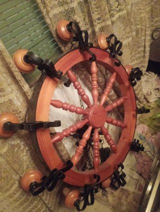 Lámpara Rústica de Techo Estilo Timón