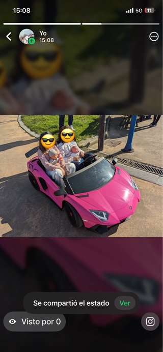 Coche eléctrico infantil rosa