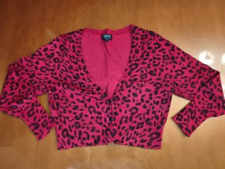 Cárdigan Corto Estampado Animal Print talla S
