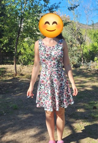 Vestido corto de flores H&M