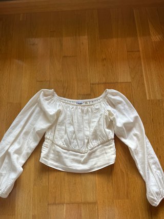 Blusa blanca Bershka Talla XS