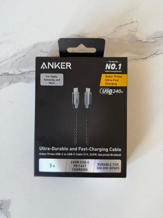 Cable USB-C Anker 240W Carga Rápida (90cm)