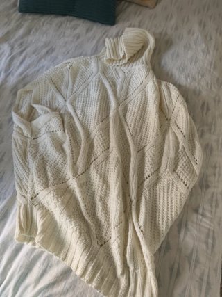 Jersey de punto cuello vuelto sin mangas