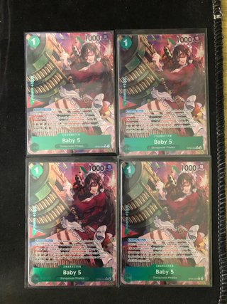 4 Cartas Baby 5 OP05-034 One Piece Card Game