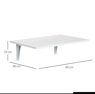 Mesa Abatible Blanca 60x40 cm