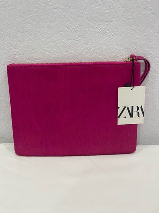 Bolso Clutch Zara Rosa Fucsia