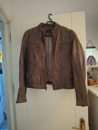 Chaqueta de piel Ivonne marrón talla 44