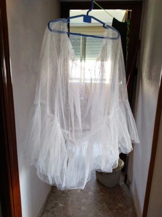 Falda de tul blanca
