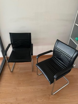 Set de 2 Sillas de Oficina Negras