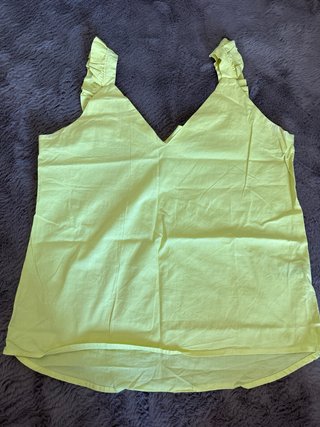 Camiseta de tirantes verde neón