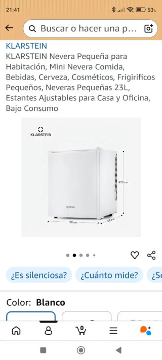 Mini Nevera Klarstein 23L Blanca