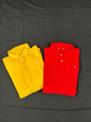 Lote 2 Polos Benetton Manga Larga Talla S