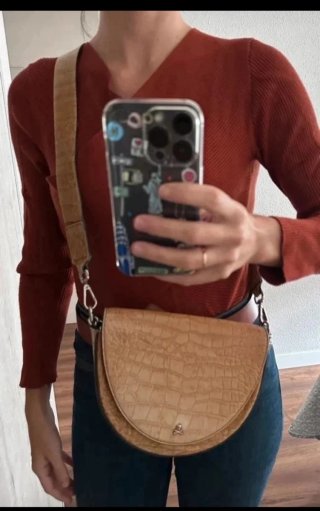 Bolso Scalpers Piel Cocodrilo Beige