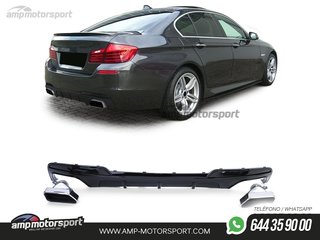 DIFUSOR TRASERO BMW SERIE 5 F10 / F11 LOOK M-PERFORMANCE COLA OVALADA