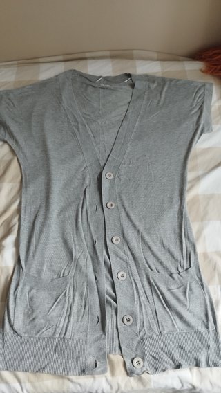 Chaqueta de punto gris