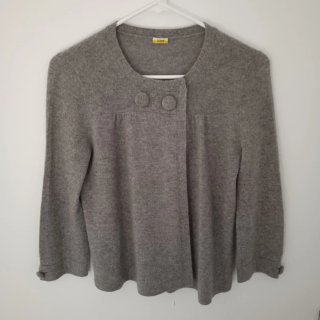 Chaqueta corta de lana gris J.Crew