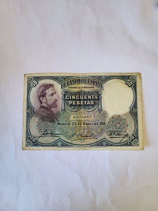 Billete 50 Pesetas 1931 España