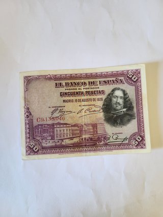 Billete 50 Pesetas 1928 Banco de España
