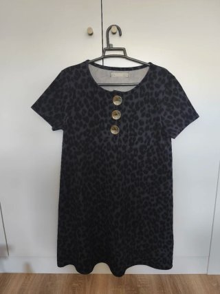 Vestido Estampado Leopardo Sfera Casual Talla S